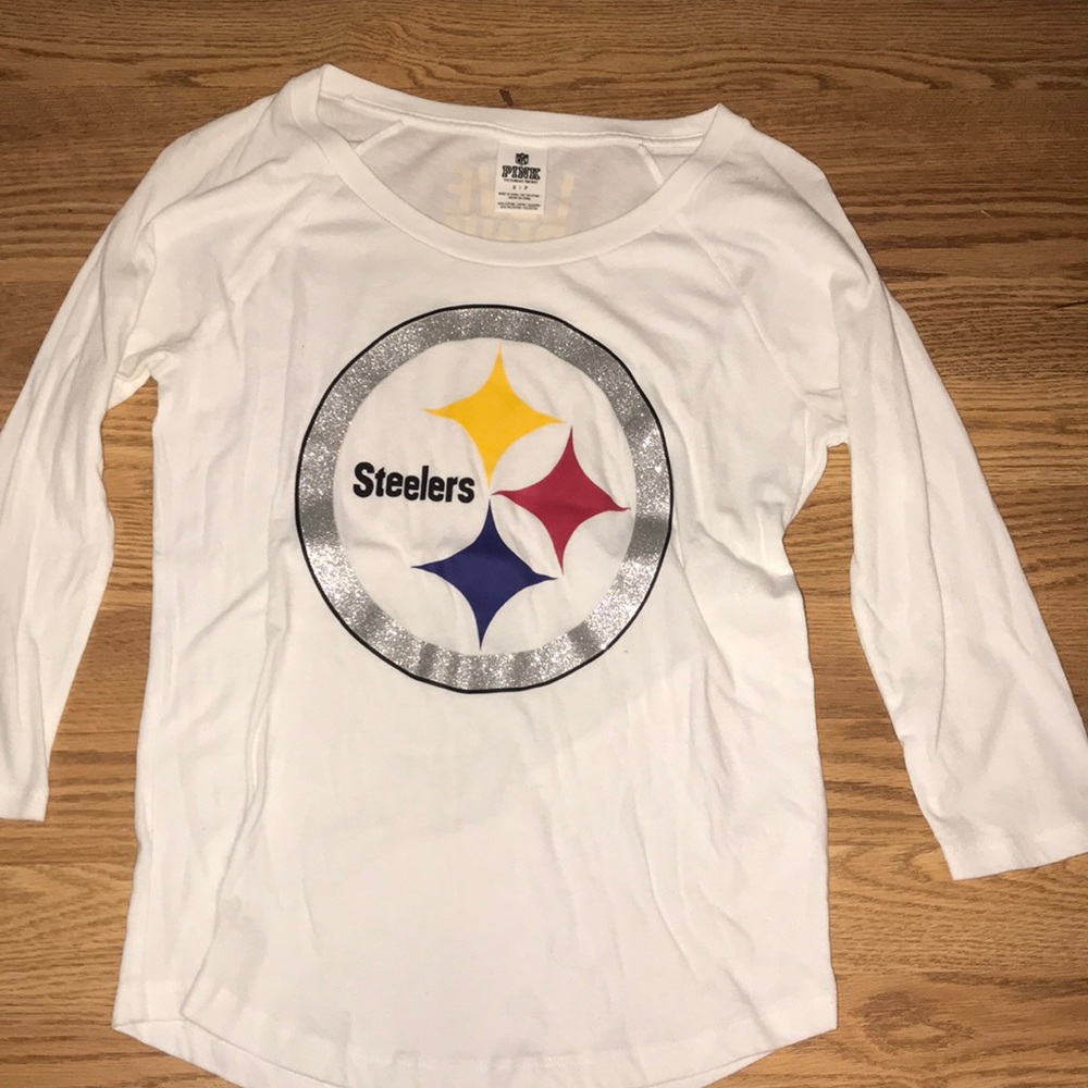 PINK Steelers Quarter Length Shirt